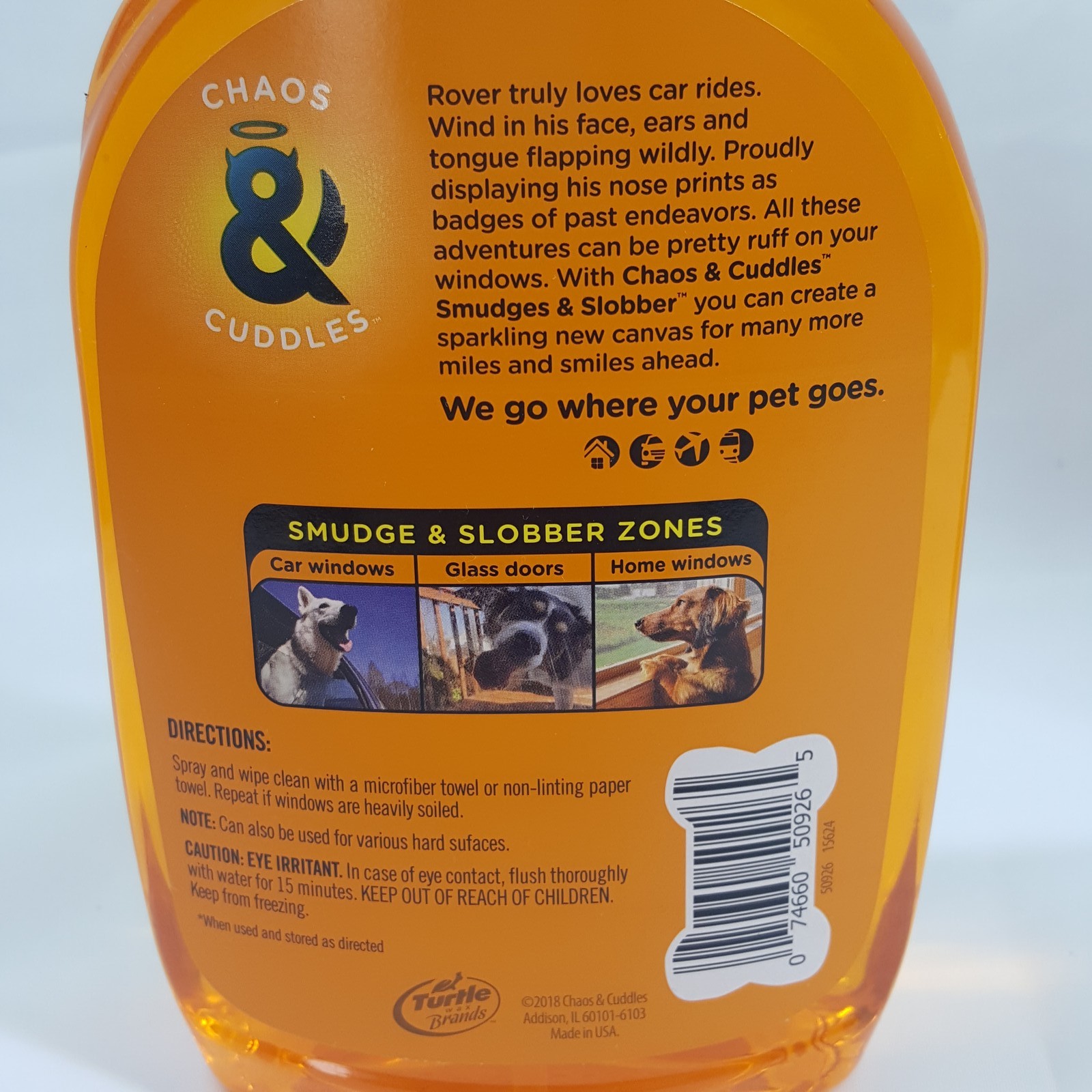 Chaos & Cuddles Smudges & Slobber Glass & Surface Cleaner Pet-Friendly 23oz