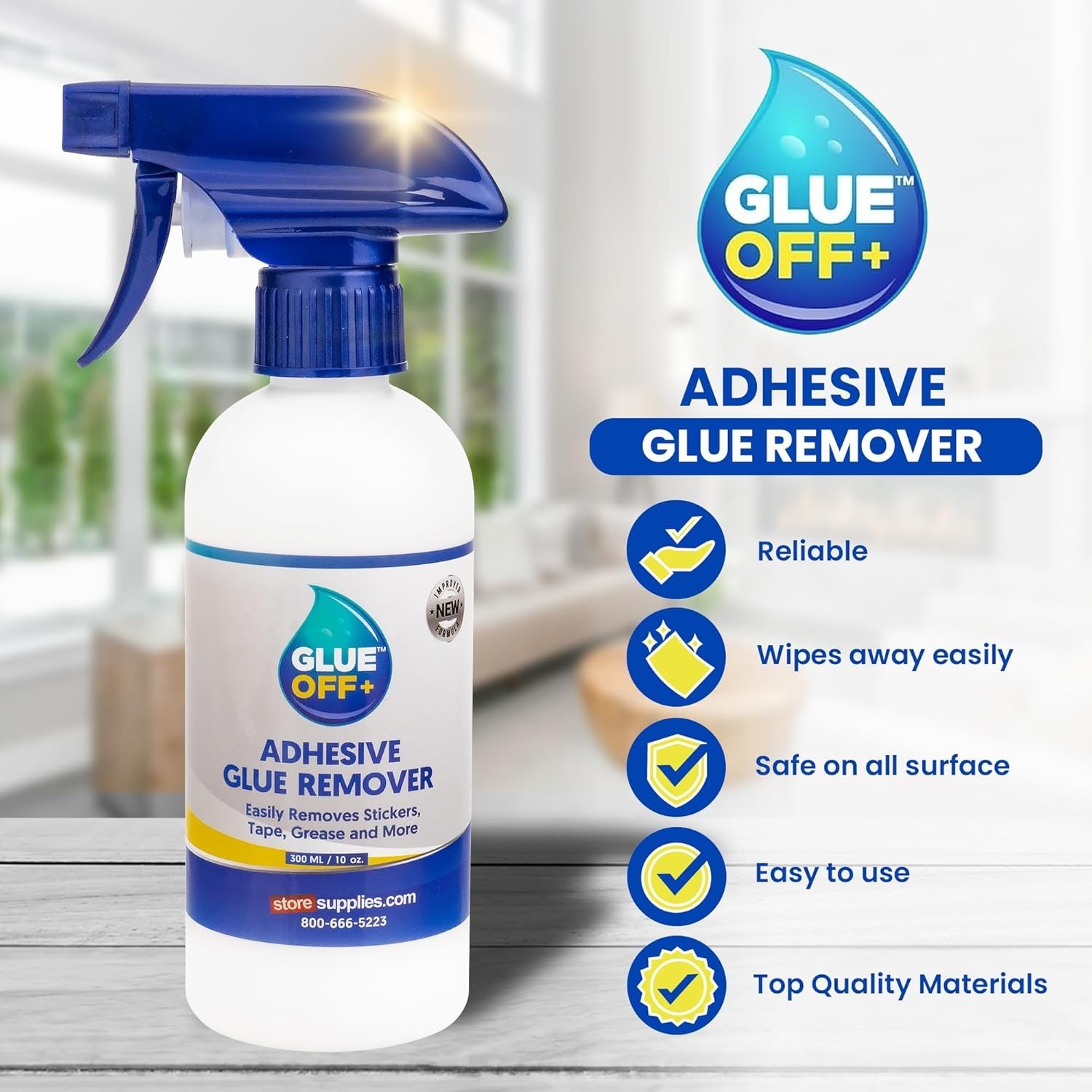 Glue Off Adhesive Remover Spray 10 fl oz with Scraper Car Sticker Residue