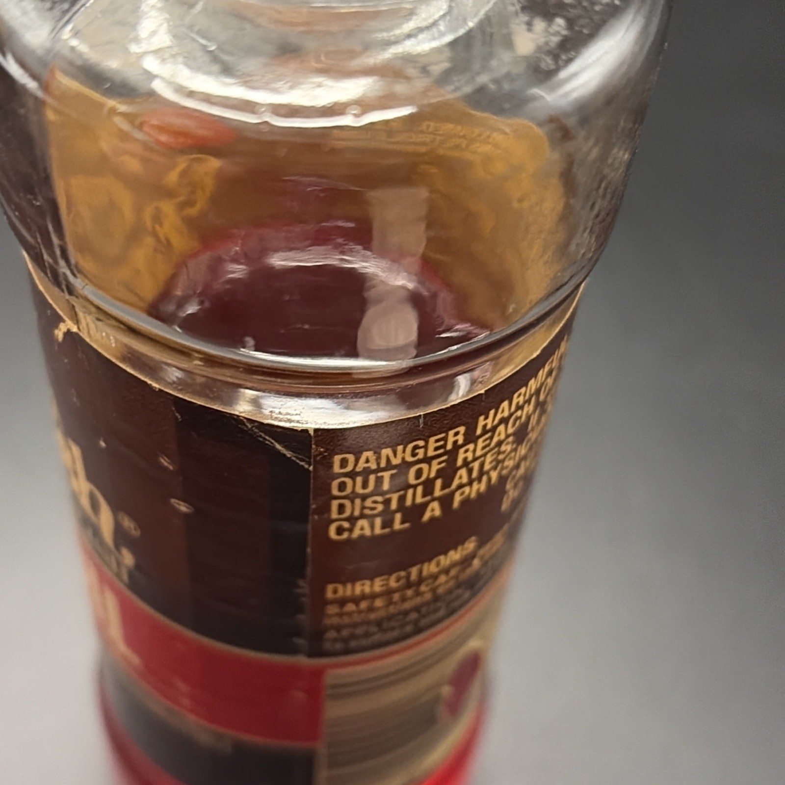 Vintage Old English Red Oil Furniture Polish 8 Oz Glass Bottle DISCONTINUED~1/2