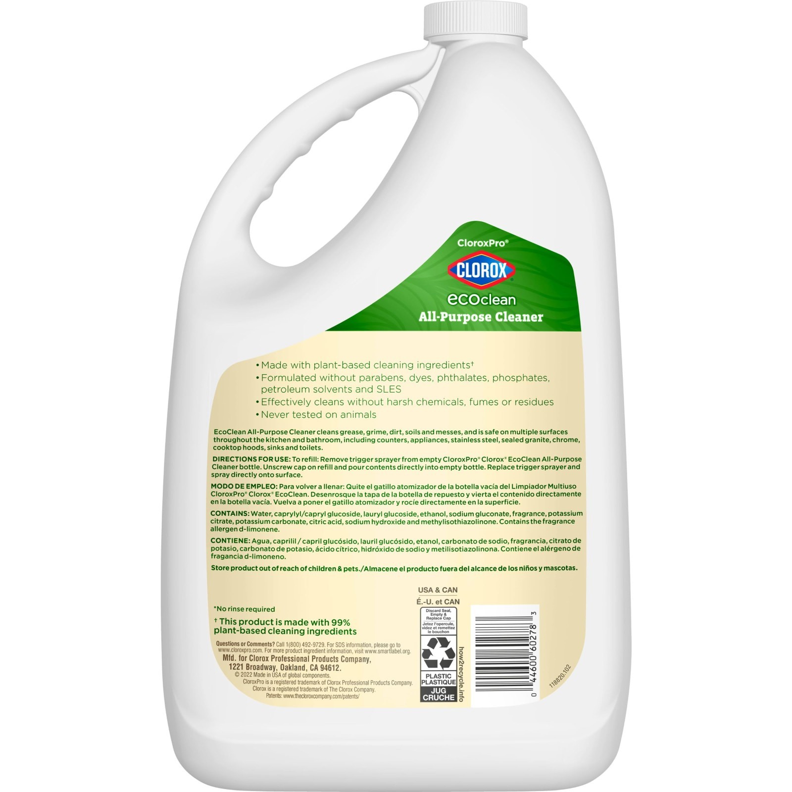 Eco-Friendly All-Purpose Cleaner Refill, 128 oz, Pack of 4 – Powerful & Versatil