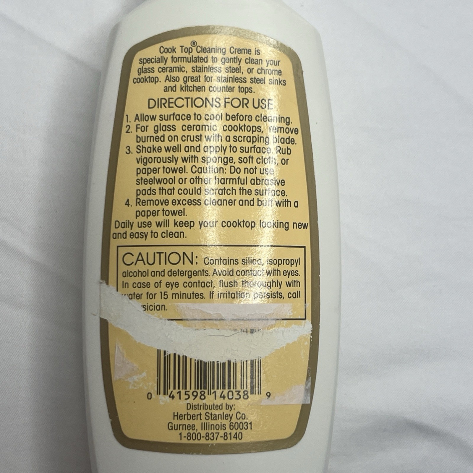 Cook Top Cleaning Crème For Smooth Top Ranges 10 Oz Squeeze Bottle