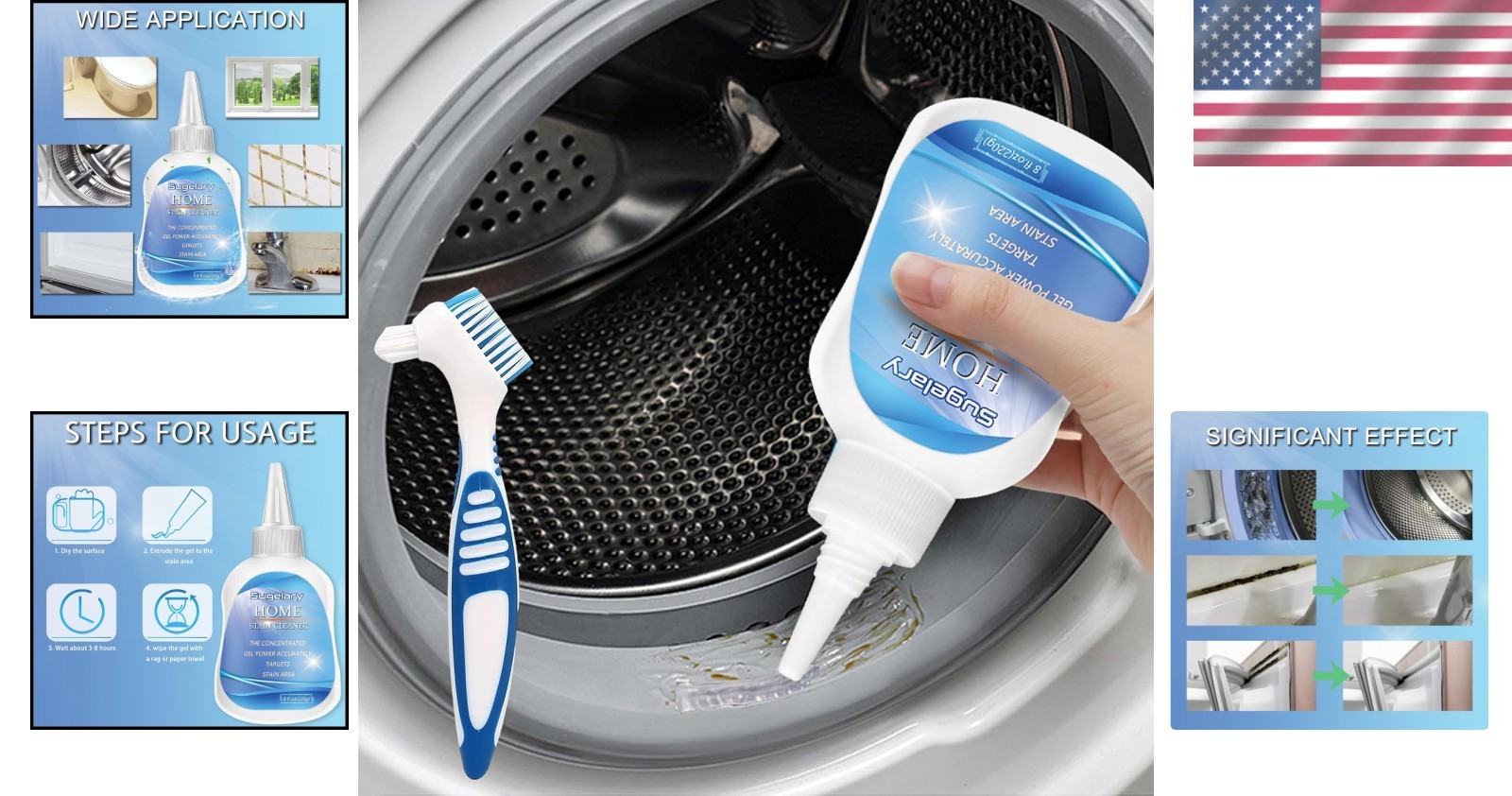 Versatile Unscented Gel for Mold Stain Removal on Multiple Surfaces – 8 Fl Oz