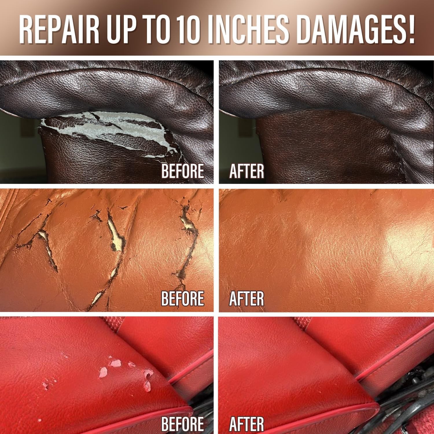 Repair Kit for Furniture, Sofa, Jacket, Car Seats and Purse. Vinyl Repair Kit. S