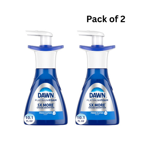 Dawn Ultra Platinum Foam Dishwashing Foam, 10.1 fl oz pack of 2