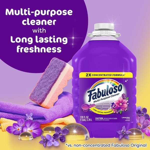 Fabuloso Lavender 2X Concentrated Multi-Purpose Cleaner, 128 oz (2-Pack)