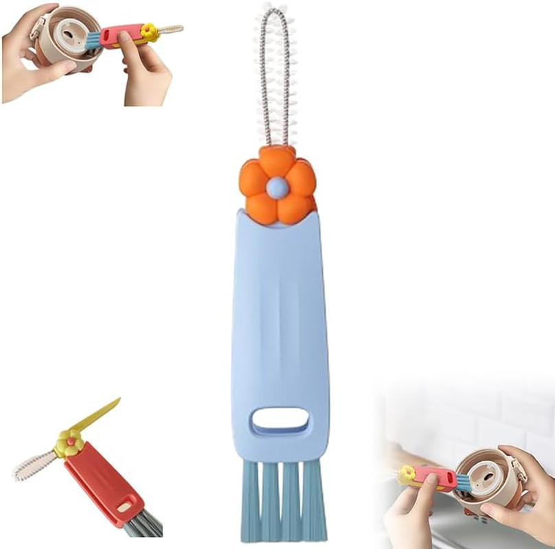 3 in 1 Cup Lid Cleaning Brush, 2025 Upgrade Cups Cleanings Brushs Portable Crevi