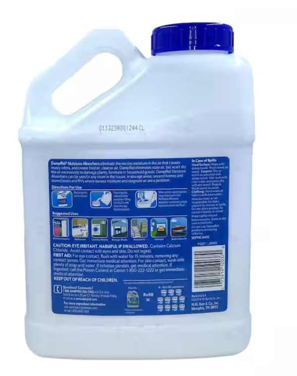DampRid 7.5 lbs. Fragrance Free Moisture Absorber Super Refill – New
