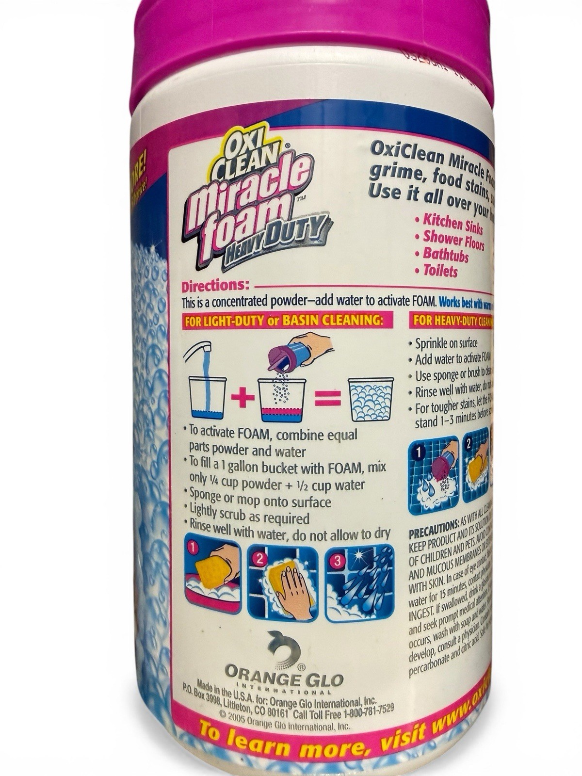 Oxi Clean Miracle Foam Power Cleaner Chlorine Free Stain Dissolving – Discont’d