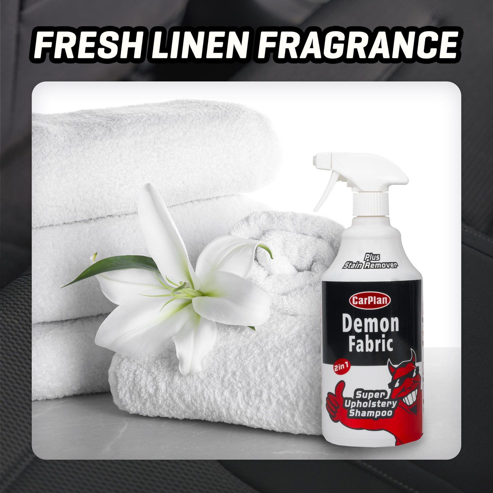 34 fl oz 1L Demon Fabric Super Upholstery Shampoo Car Interior Cleaner