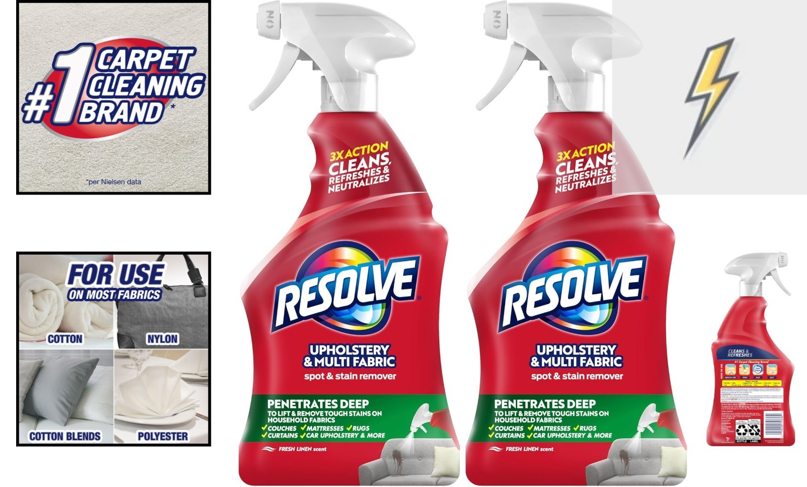 44 oz Total Multi-Fabric Cleaner & Upholstery Stain Remover Spray – No Fading