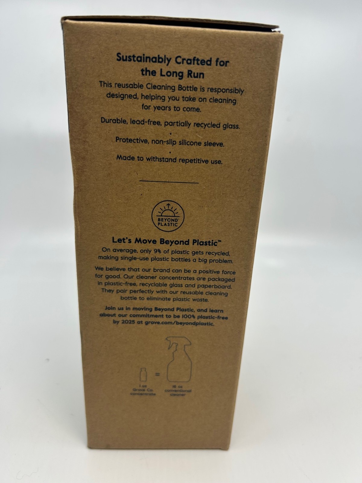 Grove Co. Reusable Cleaning Spray Bottle with Silicone Sleeve in Lime NEW