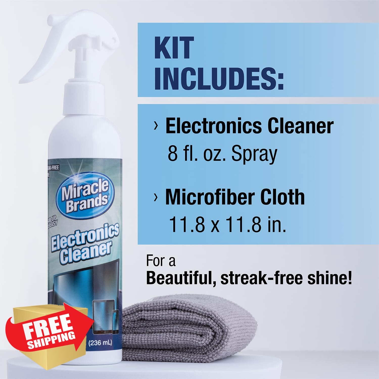Miracle Brands Electronics Cleaner 8 Fl Oz Spray Microfiber