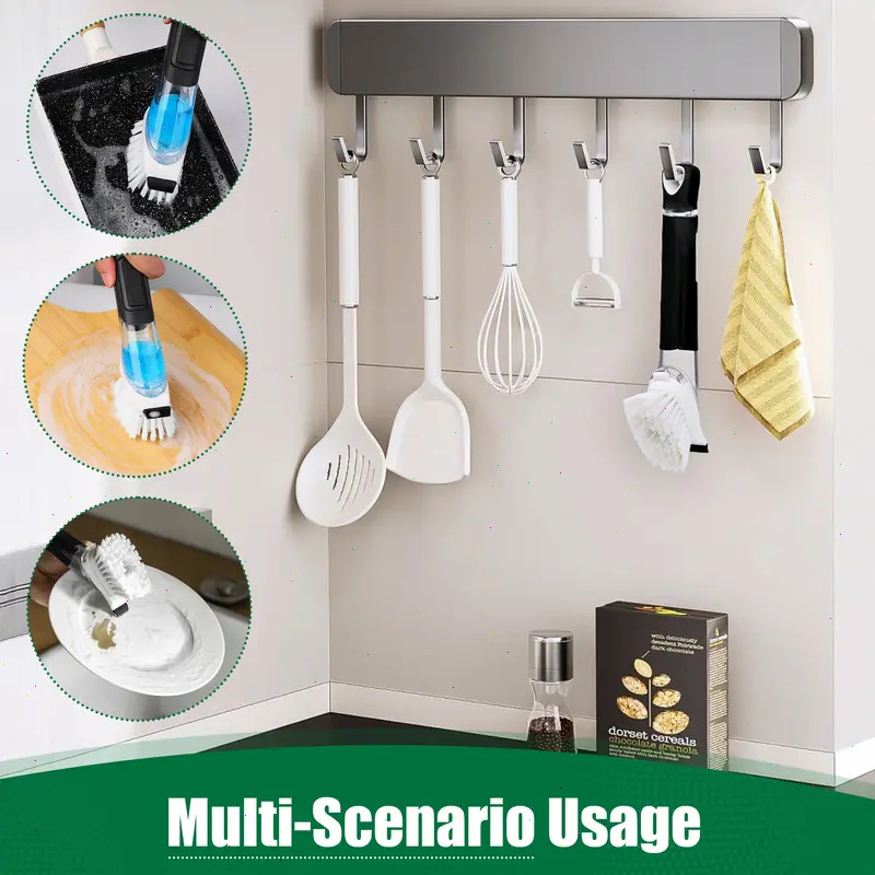 Soap Dispensing Dish Scrub Brush, Cleaning Brush for Kitchen, for Pot Pan Sink