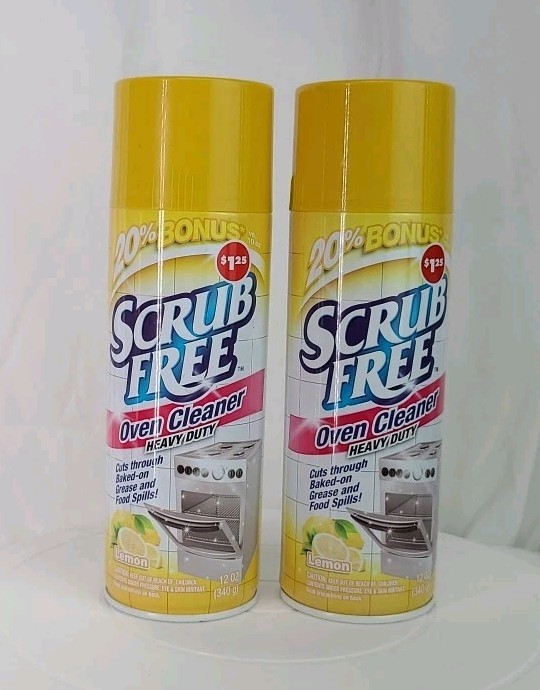 Lot of 2 Scrub Free Professional Oven Cleaner Lemon Heavy Duty 12 oz