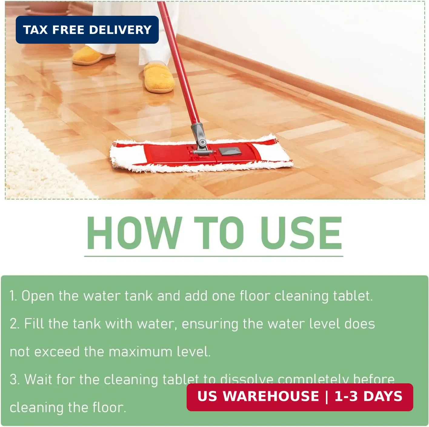 2Pcs Multi Purpose Floor Cleaning Sheet,Quick Shine Floor Cleaner,Multiple Effec