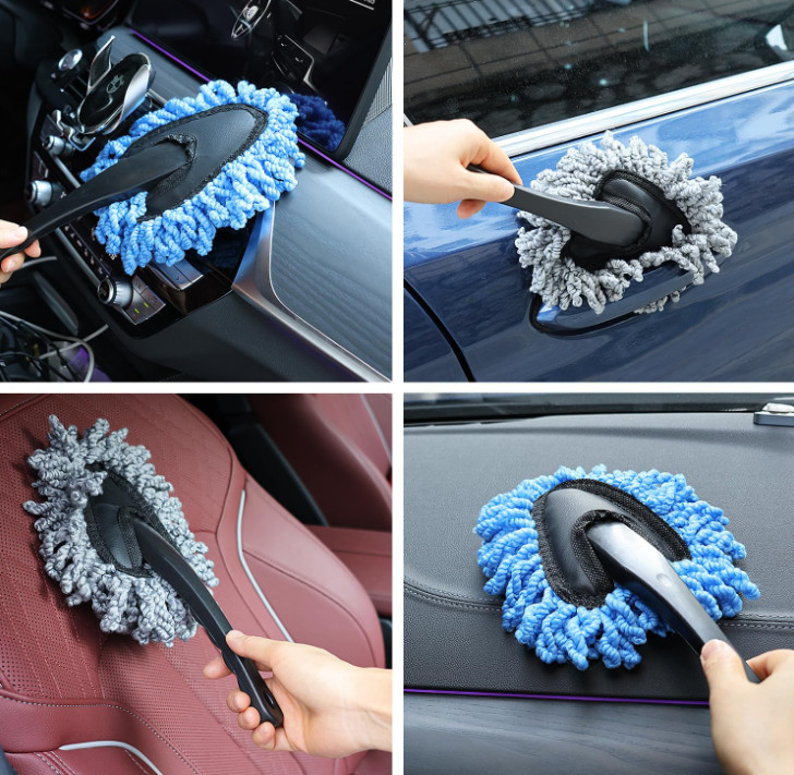 2 Pcs 11″ Super Soft Microfiber Duster Brush, Car Dash Cleaner, Cleaning Brush,