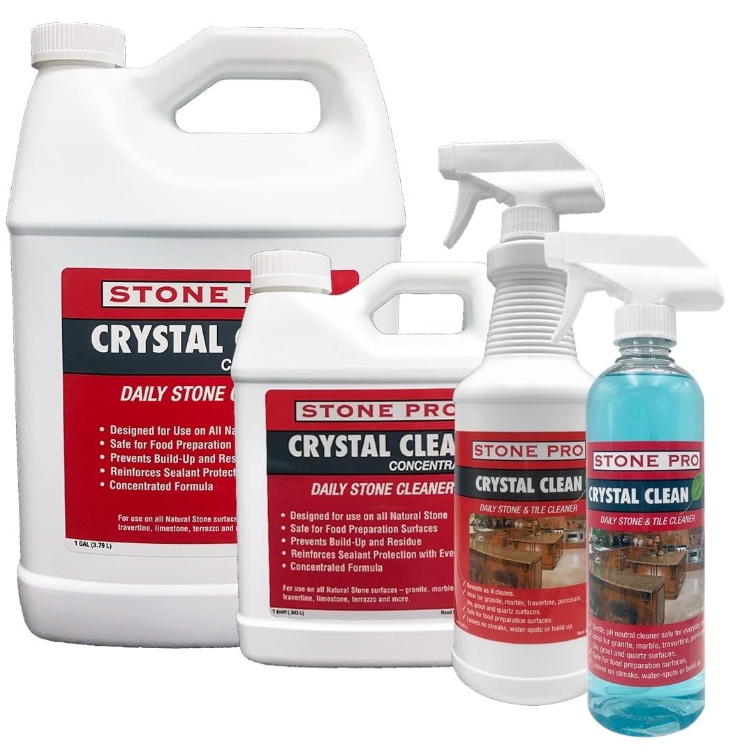 Stonepro Crystal Clean 32 Fl Oz Multi Surface Cleaner Streak Free Ph Neutral
