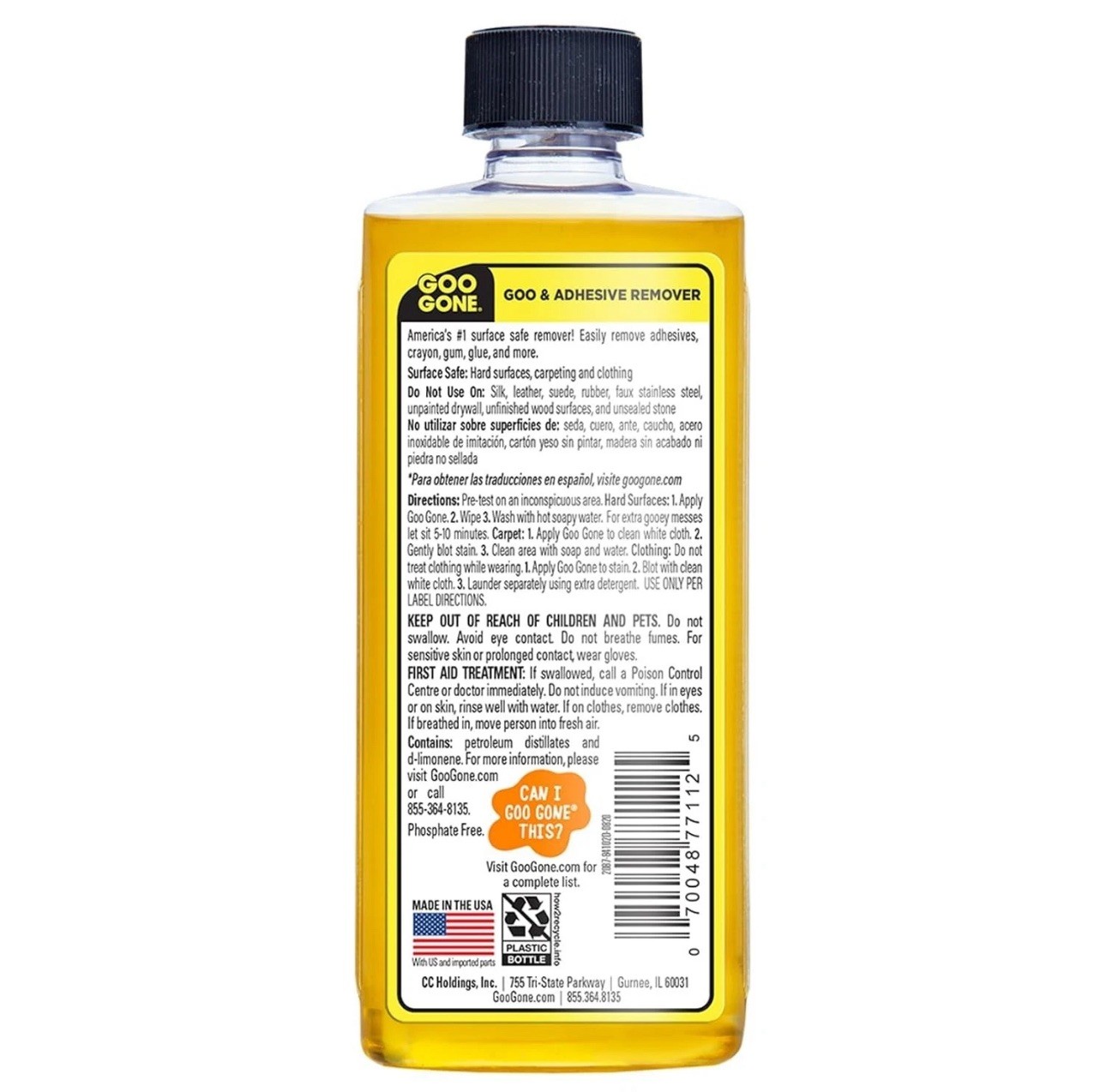 Goo Gone Liquid Adhesive Remover, 8 oz