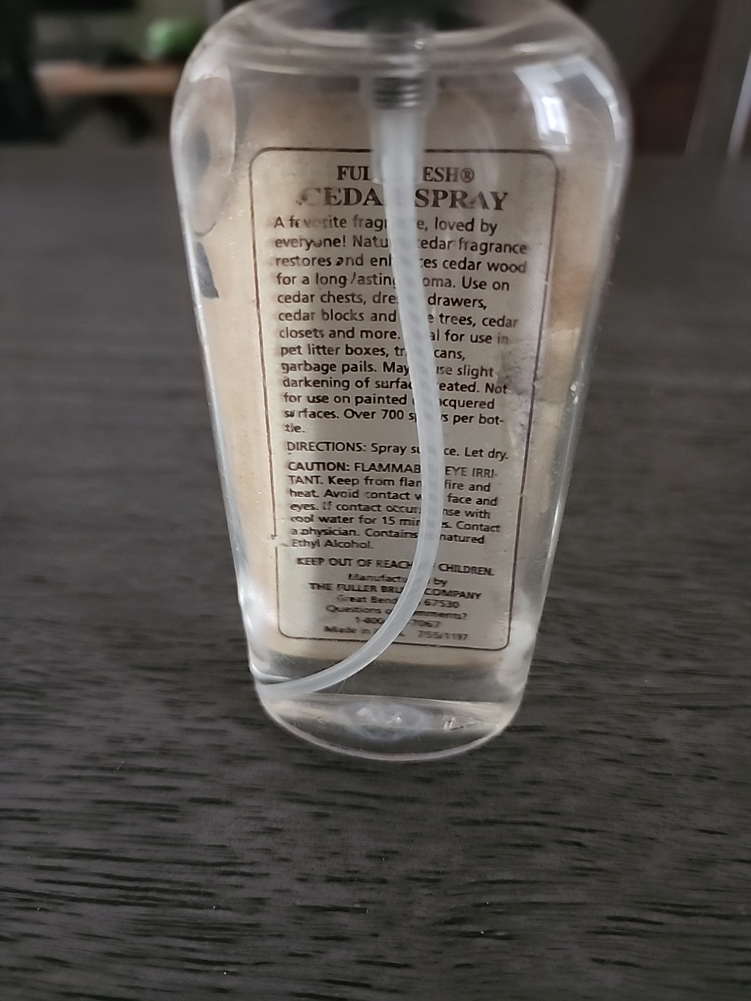 The Fuller Brush Company Full Fresh Cedar Spray 3.8 oz with Cap Old Stock