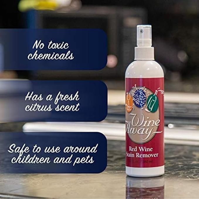 Wine Away Red Wine Stain Remover 12oz Set of 4 Citrus Fabric Carpet & Laundry Sp