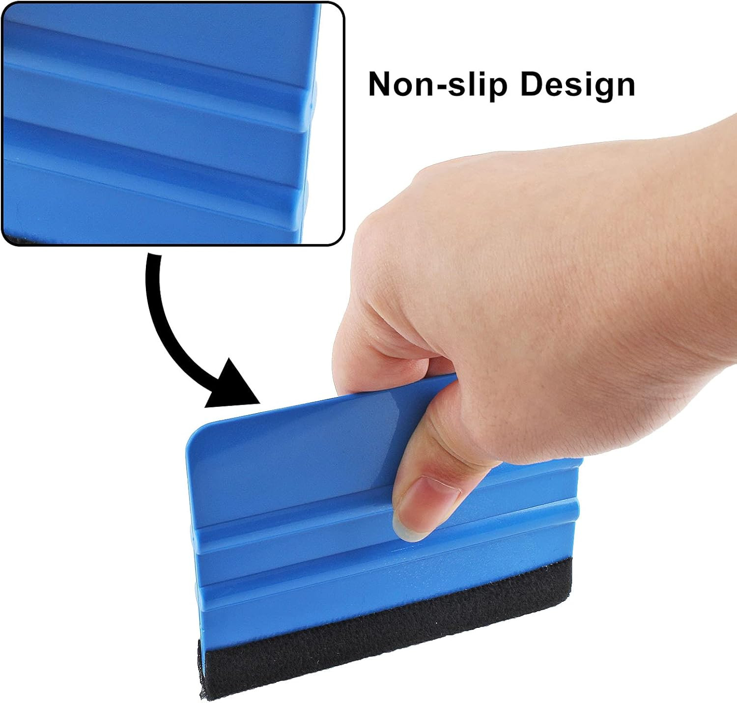 Zorfeter 10 Pcs 4 Inch Felt Edge Squeegee, Car Vinyl Scraper Decal Applicator To