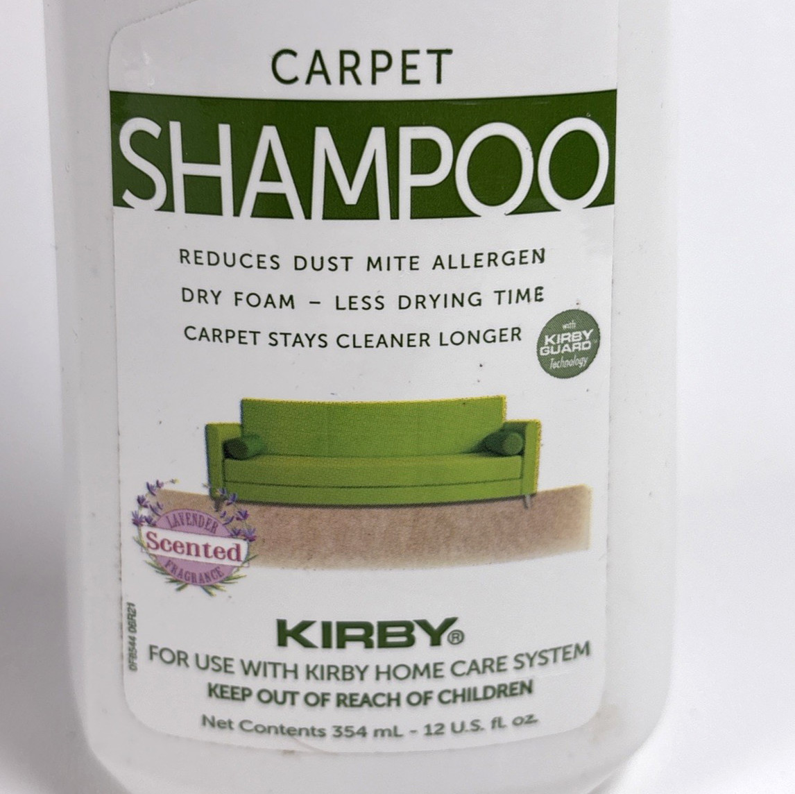 Kirby Carpet Shampoo Lavender Scent 12 Oz Sealed #252602