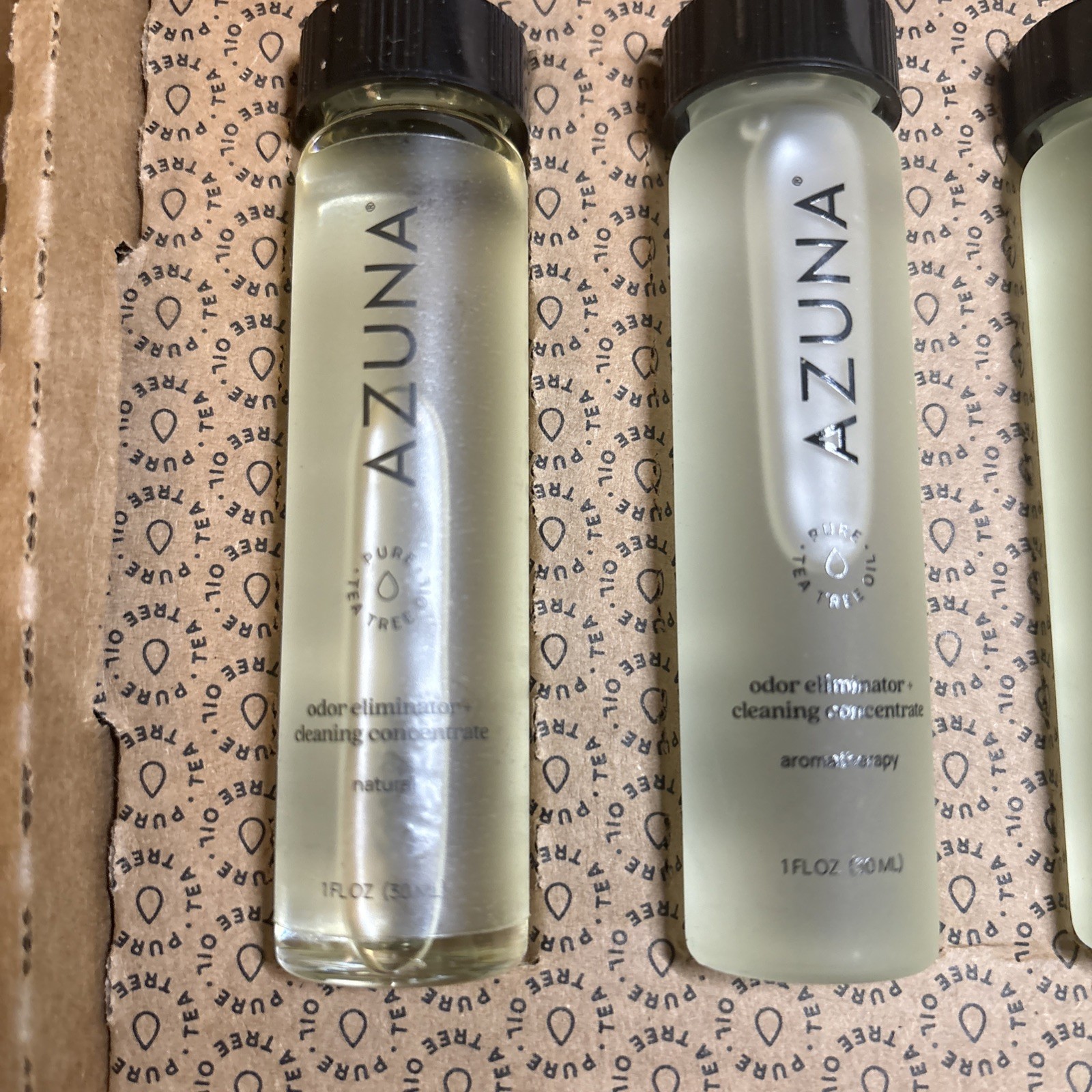 Azuna Odor Eliminator Cleaning Concentrate Refills 4 Pack NIB Amalfi Citrus Natu