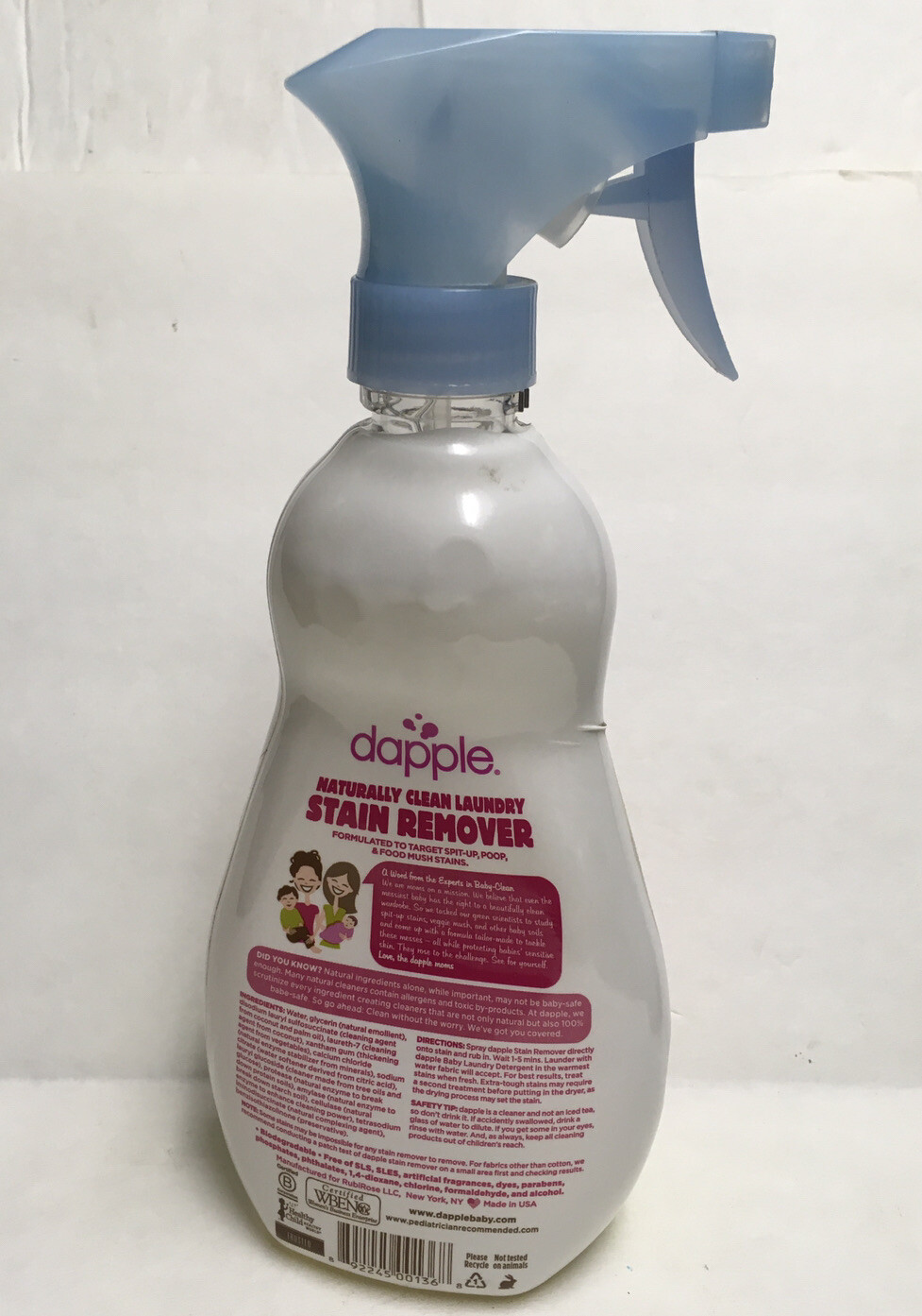 Dapple Stain Remover Spray, Fragrance Free, 16.9 oz Made in USA