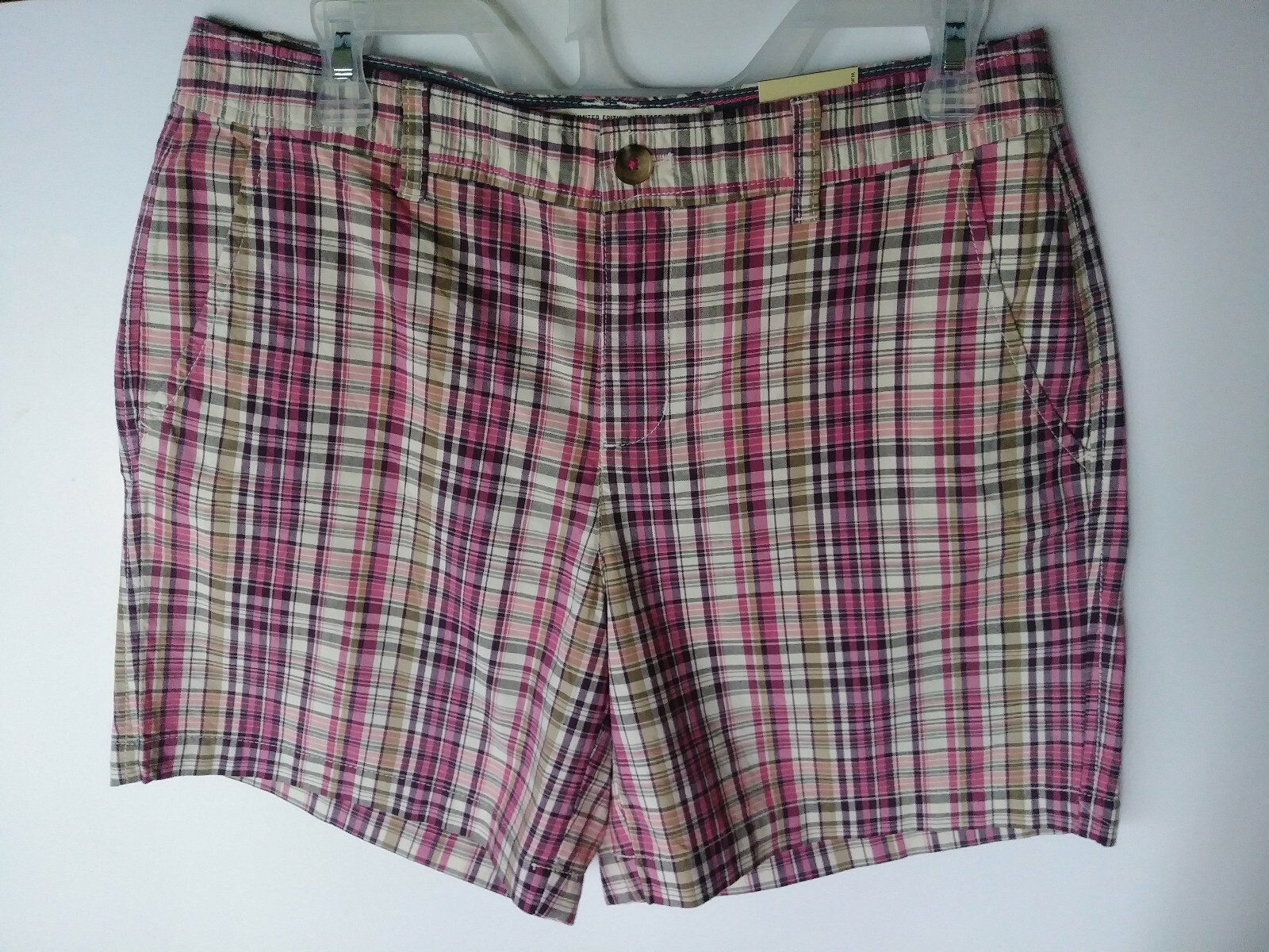 BASS HERITAGE FUCHSIA FLOW SHORT PANTS SIZE 8 SHORT 100% COTTON NWT RETAIL$58.00