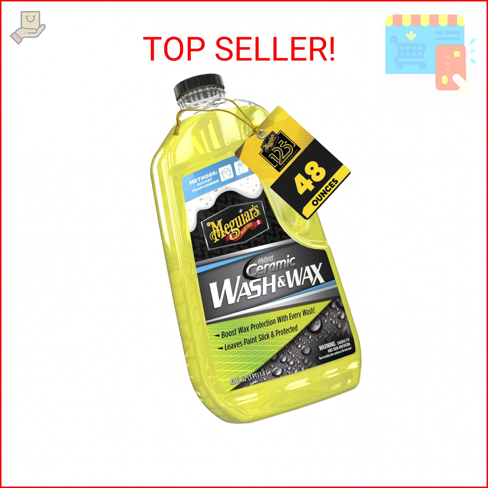 Meguiar’s Hybrid Ceramic Wash & Wax – Sophisticated Car Wash Gently Cleans and A