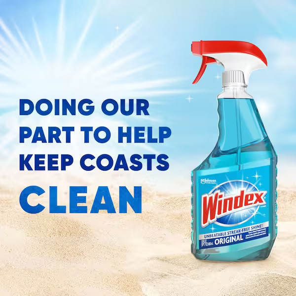 2 Pack – Windex 128 oz. Commercial Original Glass Cleaner Refill- Fast Shipping