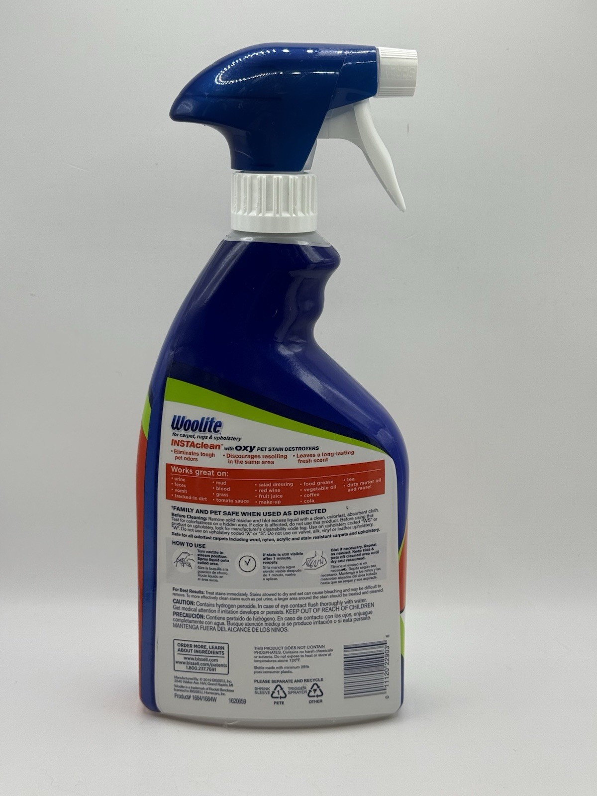 Woolite INSTACLEAN With OXY Pet Stain Destroyers 22oz Spray Eliminates Odors NEW