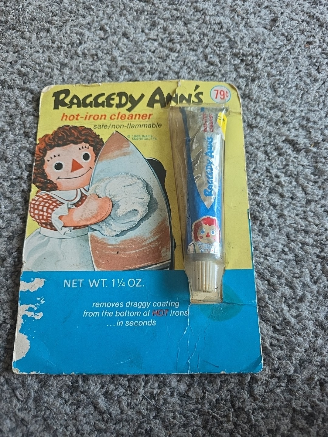 Raggedty Ann Hot Iron Cleaner Vintage Sealed 1968 Package NEW Advertising