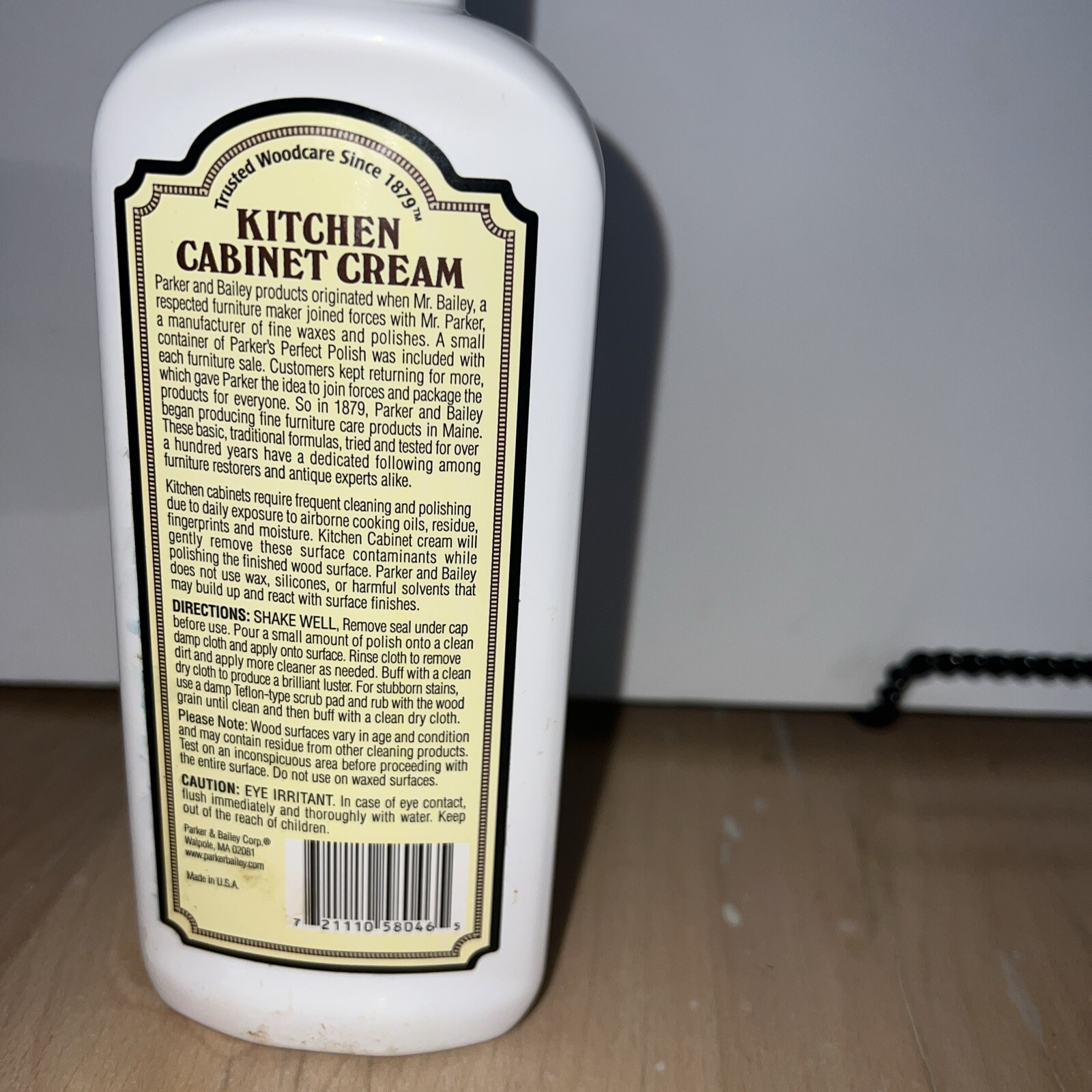 Parker & Bailey 580465 Kitchen Cabinet Cream, 8oz- Half Full