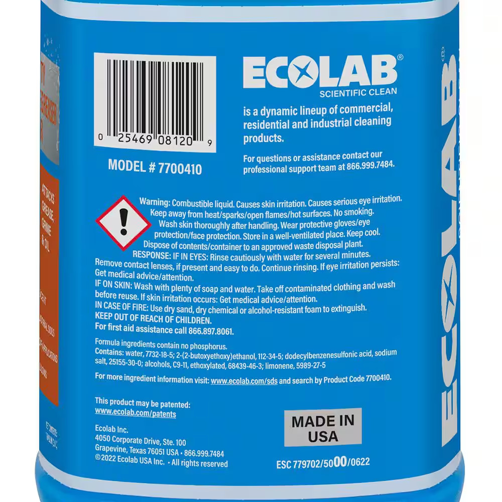 1 Gal. Heavy Duty Citrus Degreaser Concentrate Cleaner, Attacks Grease and Grime