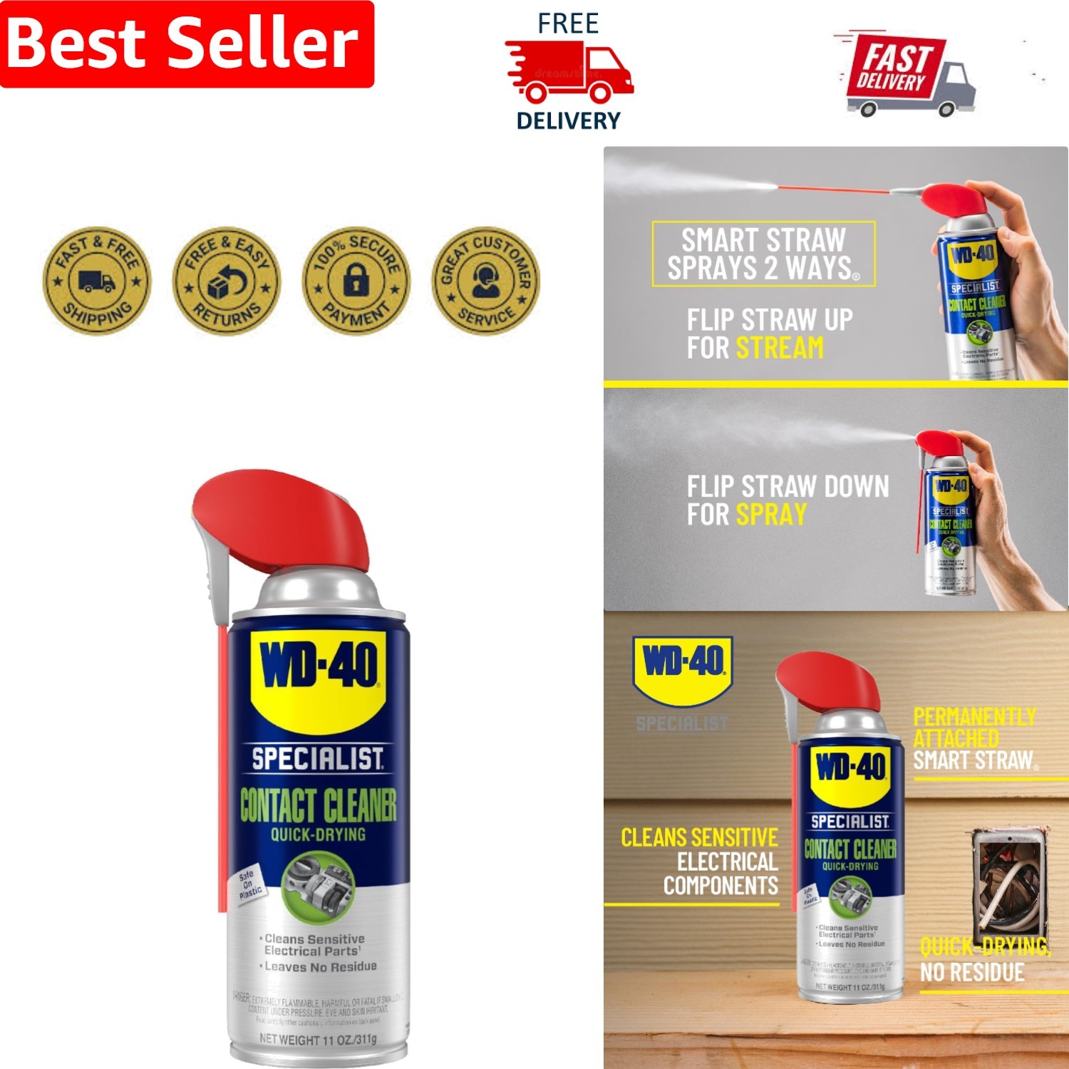 11 oz. Residue-Free Specialist Contact Cleaner Spray for Sensitive Equipment