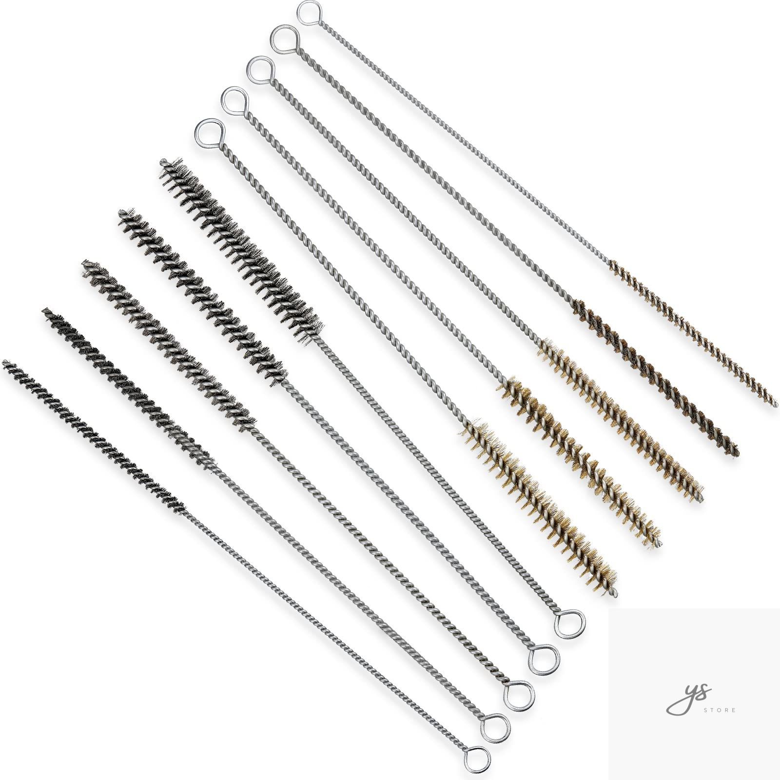 10 Pieces Wire Tube Brushes Bulk for Cleaning Pipe Tube Brass Stainless Steel