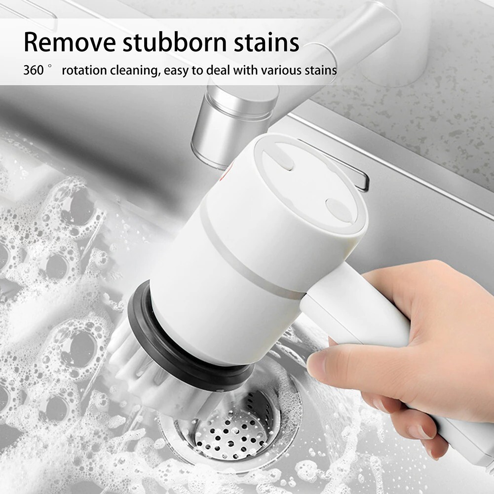 Electric Spin Scrubber Cordless Cleaning Brush clean Bathroom/Car/Kitchen