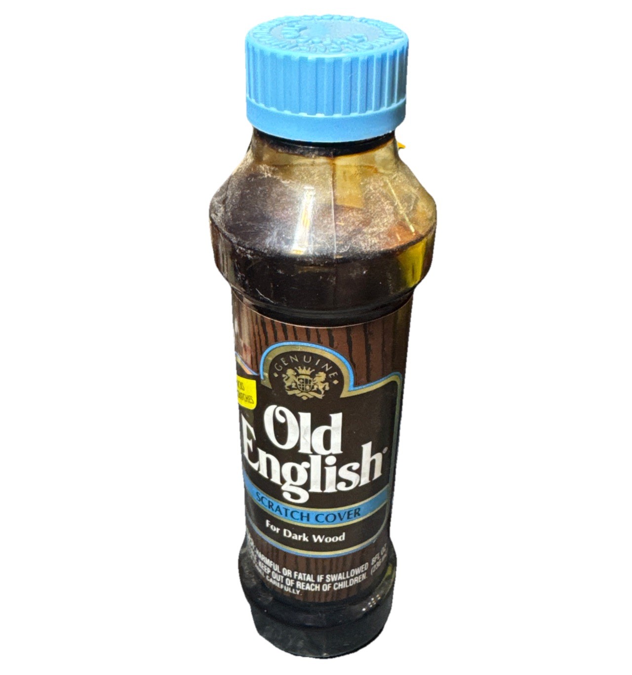 Vtg Old English Scratch Cover For Dark Woods 8 oz Blue Lid RARE 1992 3/4 Full