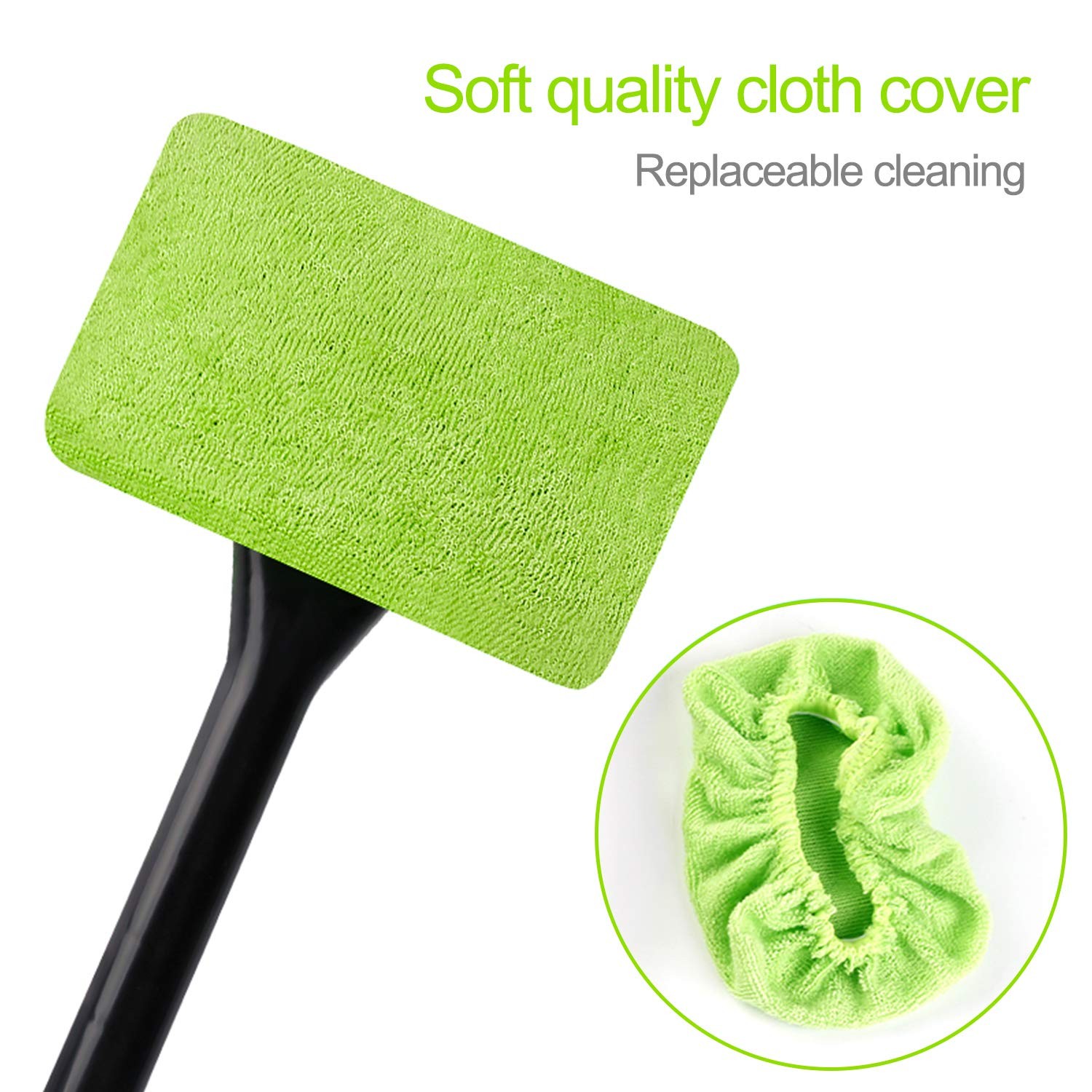 XINDELL 5 Pack Windshield Cleaner Microfiber Pads – Washable & Reusable Repla…