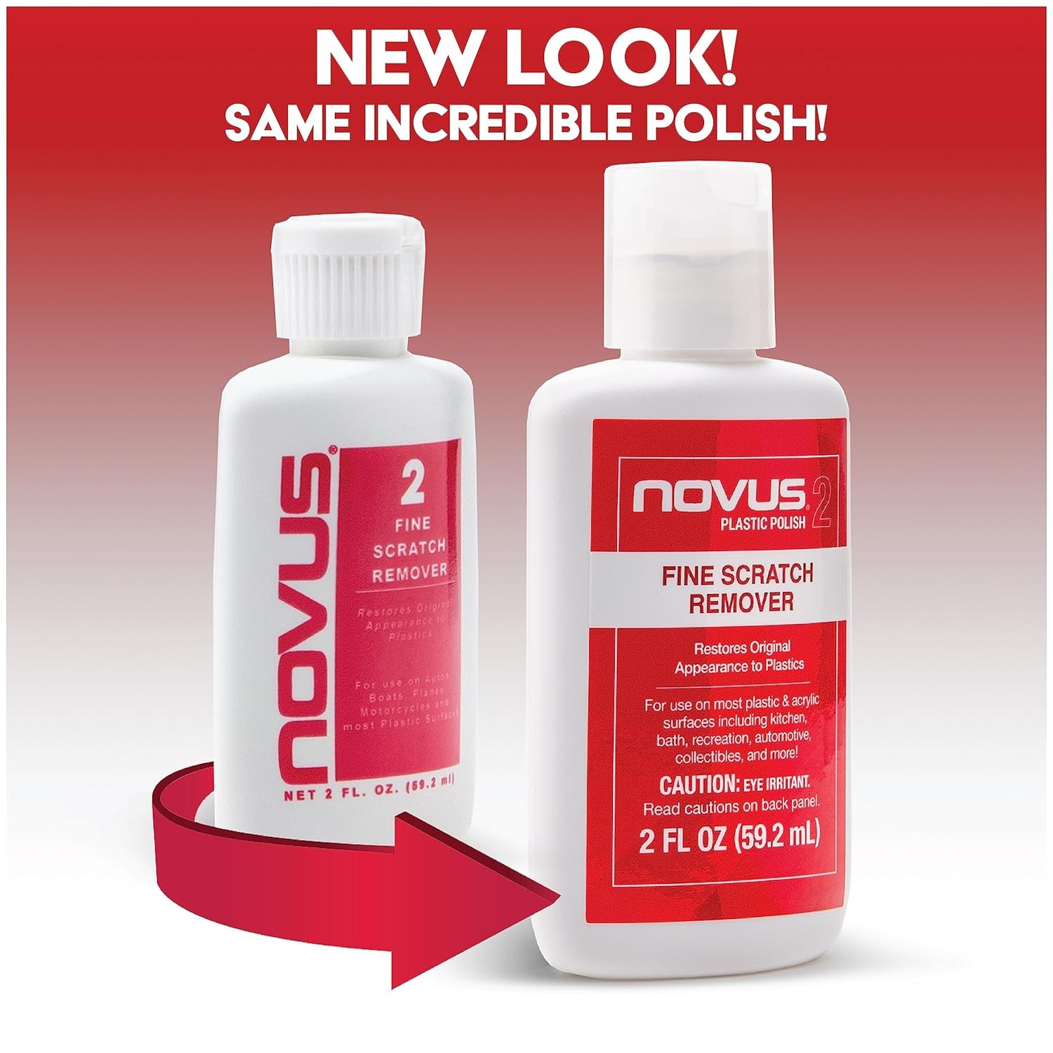 NOVUS Plastic Polish Kit Fine Scratch Remover Cleaner for Acrylic Plexiglass