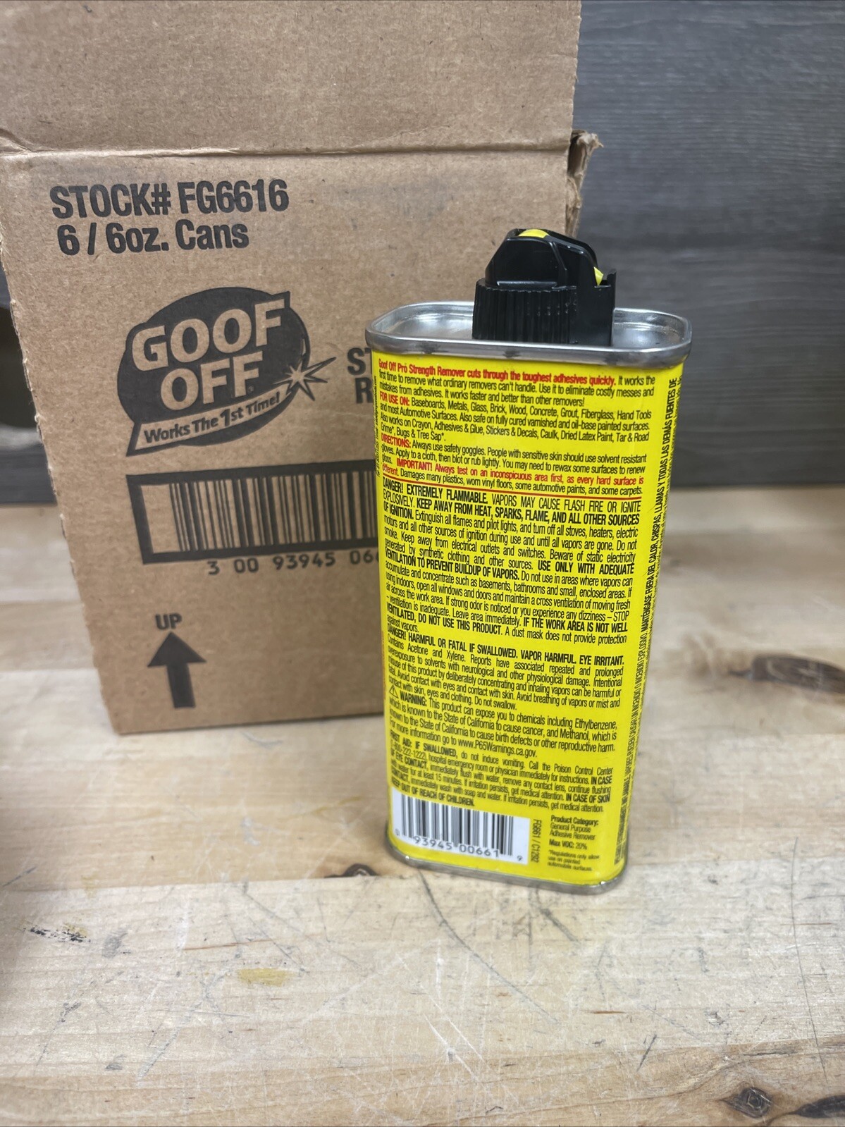 6 Pack Goof Off Professional Strength Latex Paint & Adhesive Remover, 6oz New