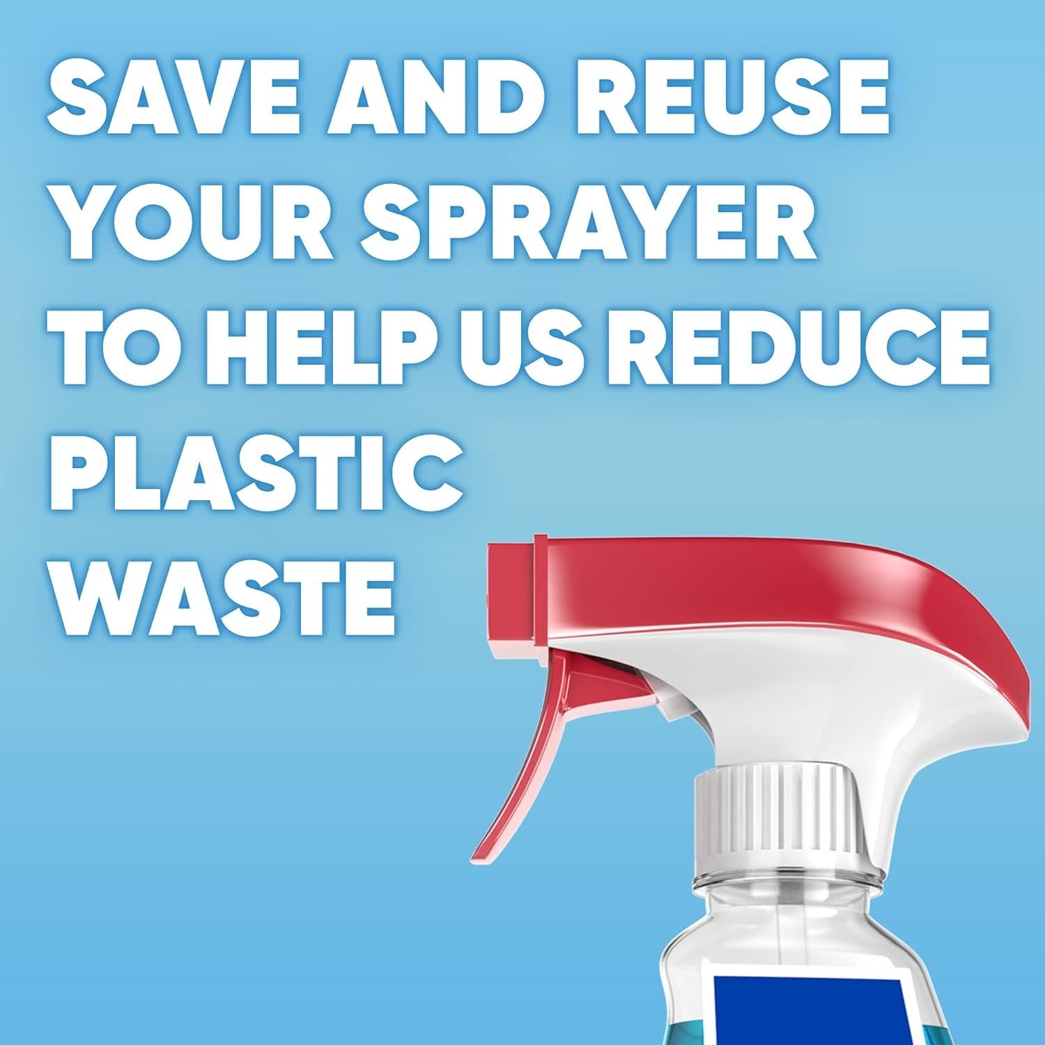 Streak-Free Glass Cleaner – 32oz Eco-Friendly Solution with Blue Scent