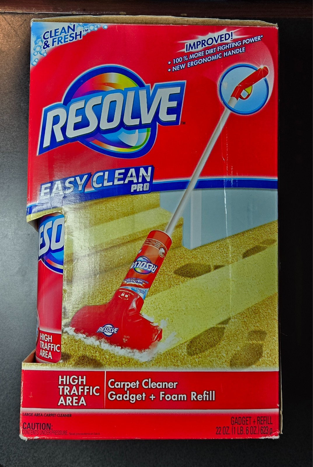 Resolve Easy Clean Pro Carpet Cleaner Gadget + Foam Refill NEW & FACTORY SEALED!