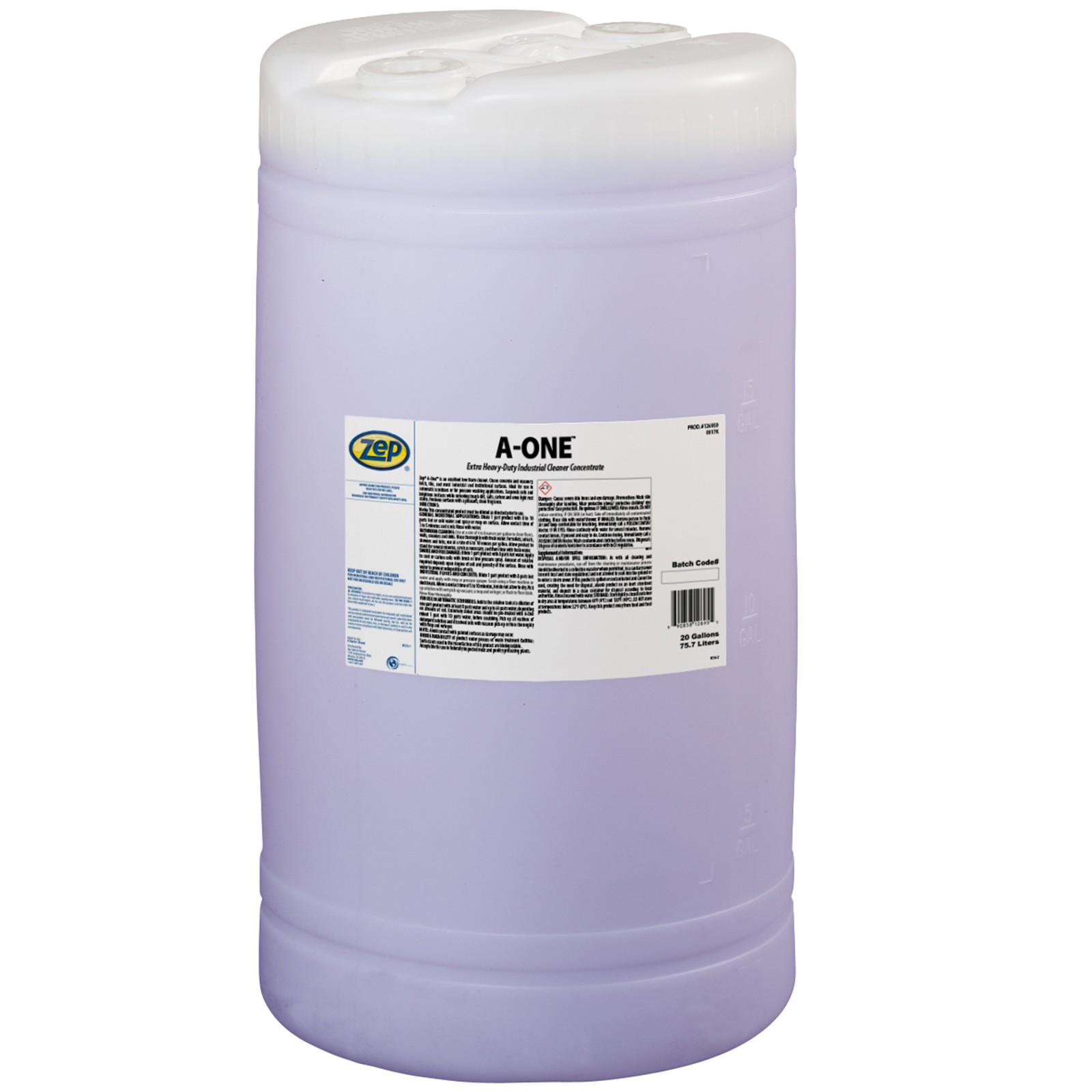 Zep A-One Extra Heavy-Duty Industrial Cleaner Concentrate – 20 Gallon