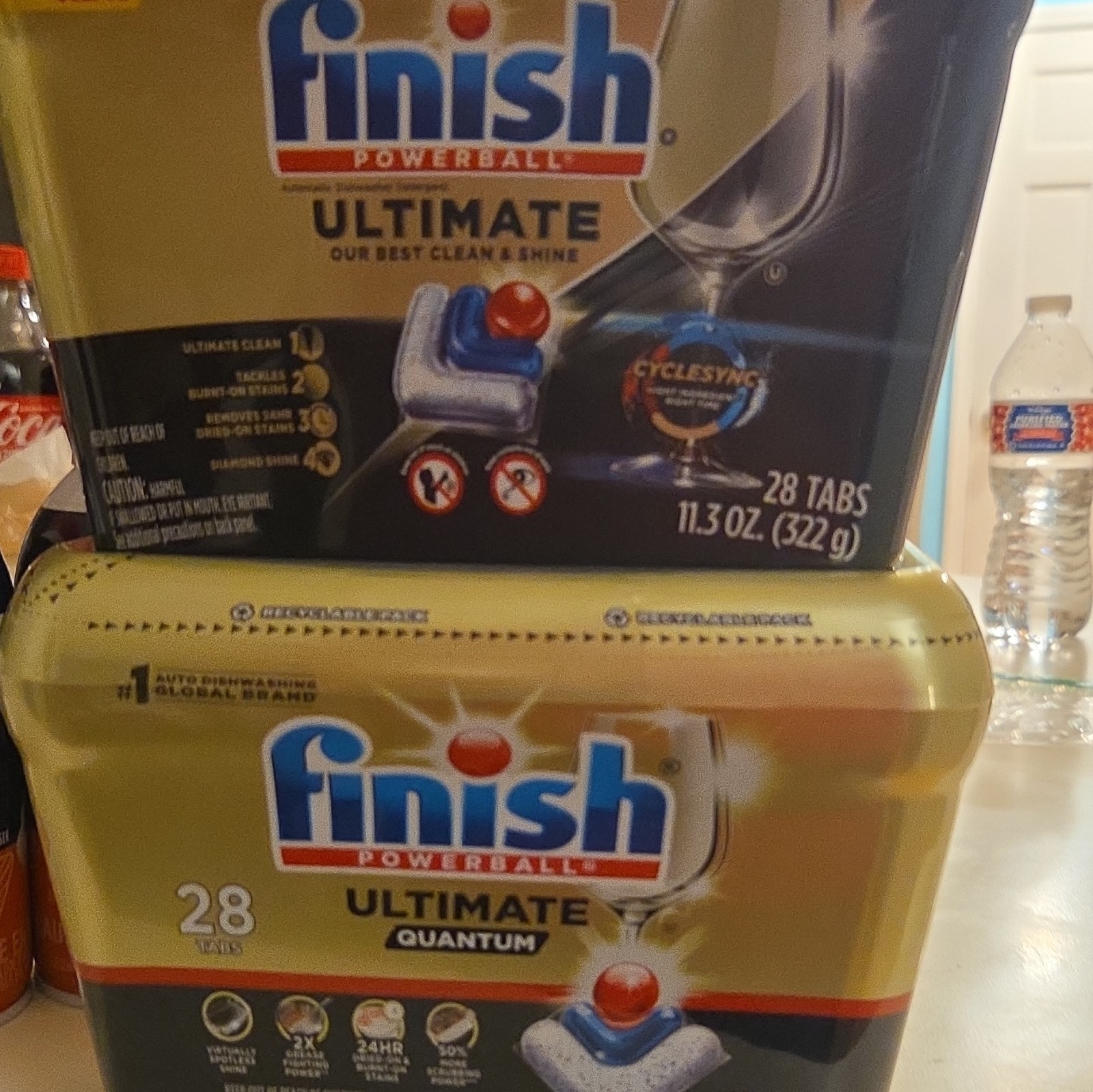 2 Finish Powerball Ultimate Quantum Dishwasher Detergent Tablets 28 ct 11.3 oz