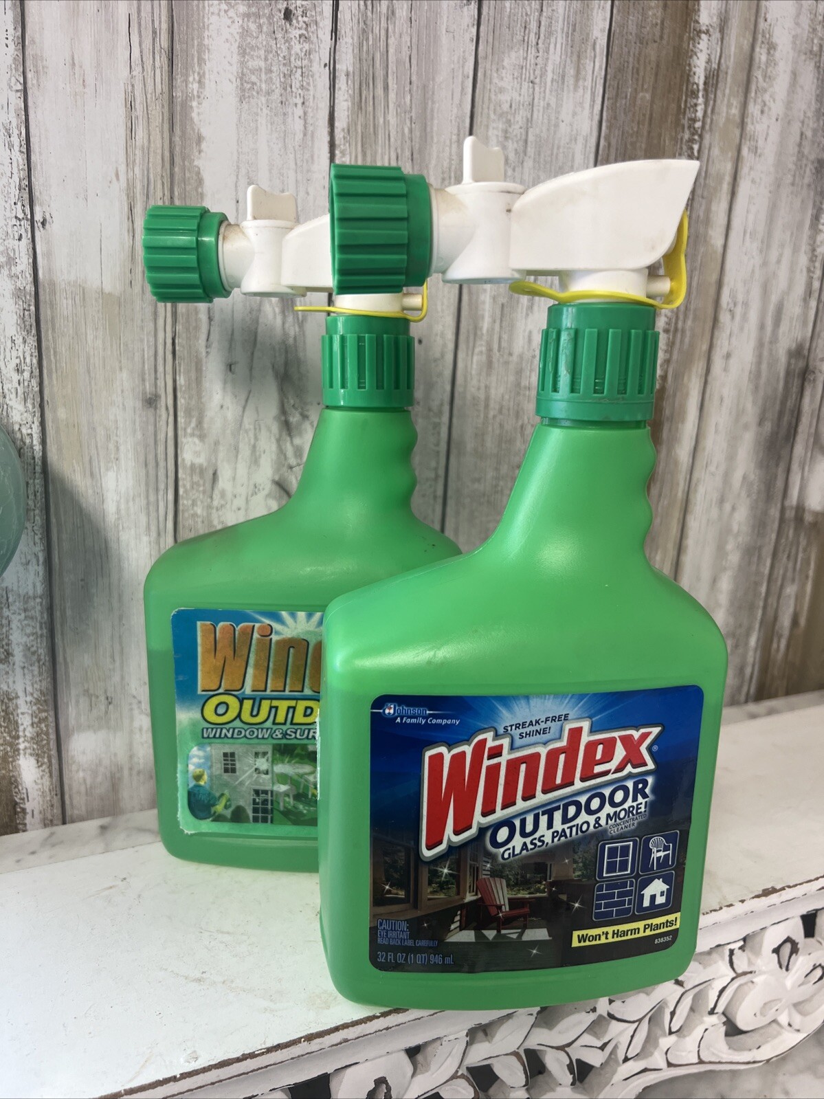 2 Windex Outdoor Window Glass & Patio Multi-Surface Concentrated Cleaner