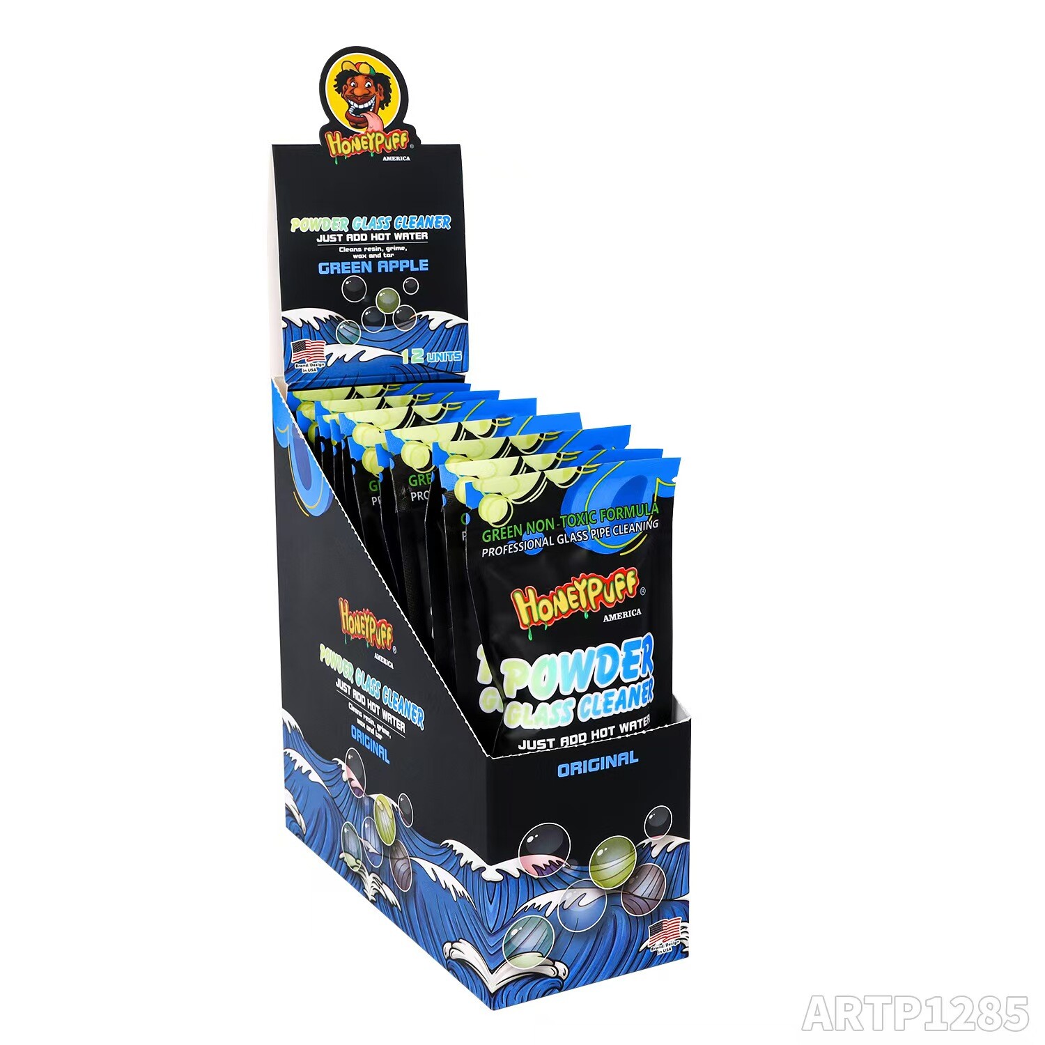 12-Pack Fruit-Flavored Hookah Cleaner – White Powder for Glass Pipes & Surfaces