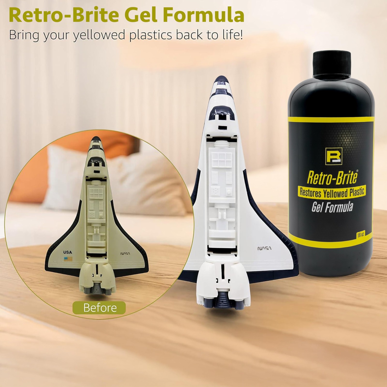 Retro-Brite (Sole Brite) Gel Formula : Restores Yellowed 16 Ounce (Pack of 1)
