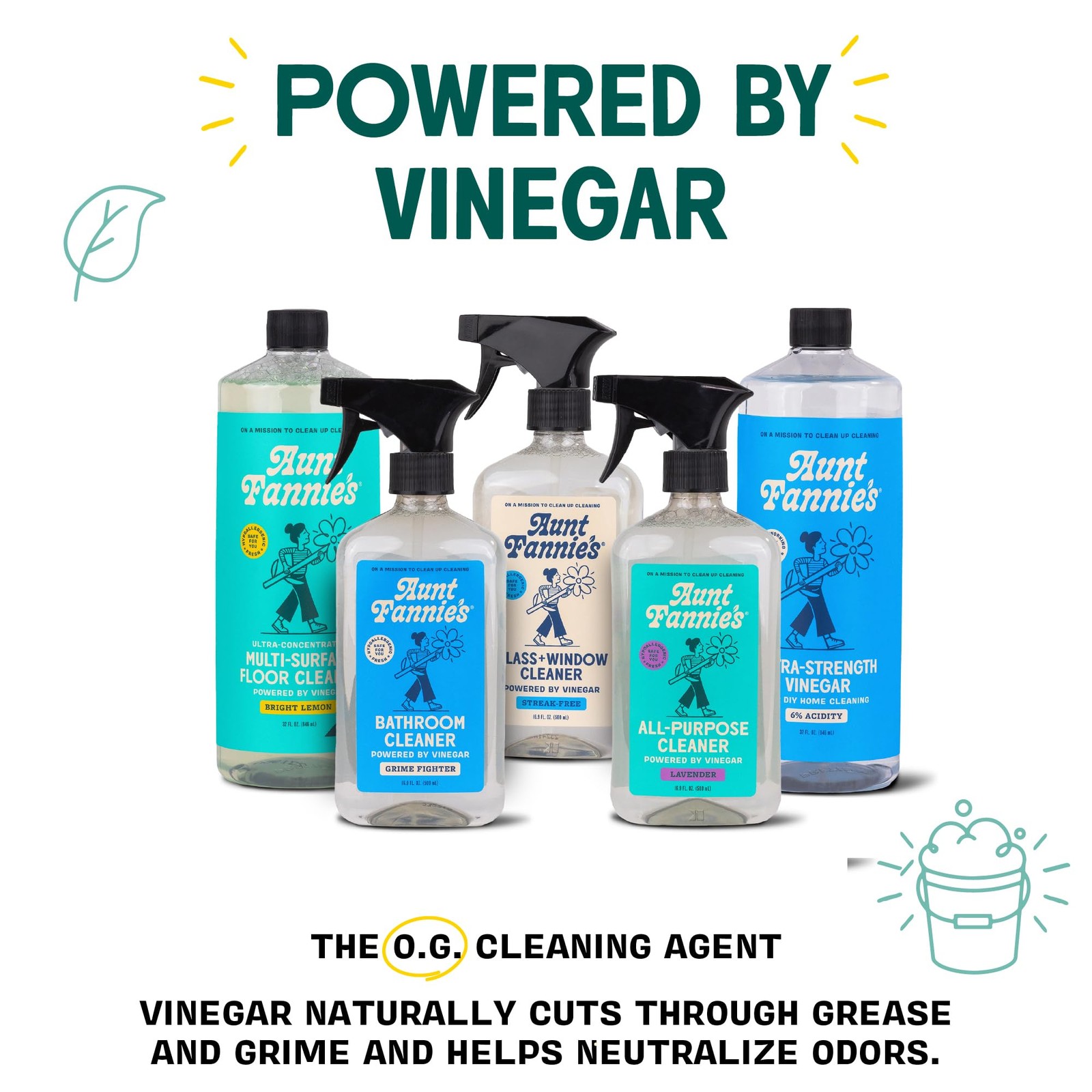 Aunt Fannie’s Extra Strength Cleaning Vinegar, 32 Fl Oz (Pack of 3)